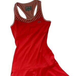 NEW Lacoste Sport Orange Tennis Dress Pickleball Athletic Womens EU 32 XS FIT